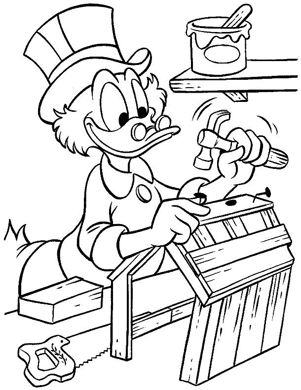 Plansa de colorat cu Donald 51 47